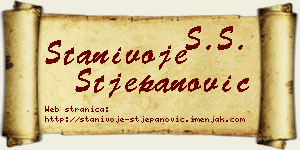Stanivoje Stjepanović vizit kartica